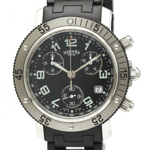 愛馬仕 Clipper Diver 精鋼橡膠石英男士腕錶 CL2.915 拋光款