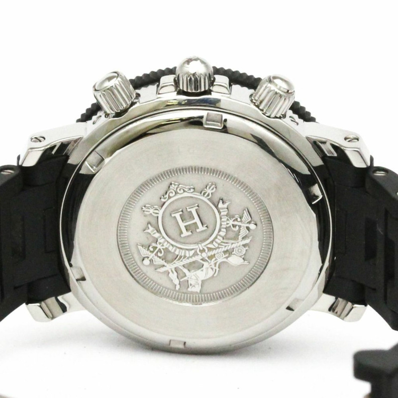 愛馬仕 Clipper Diver 精鋼橡膠石英男士腕錶 CL2.915 拋光款-5