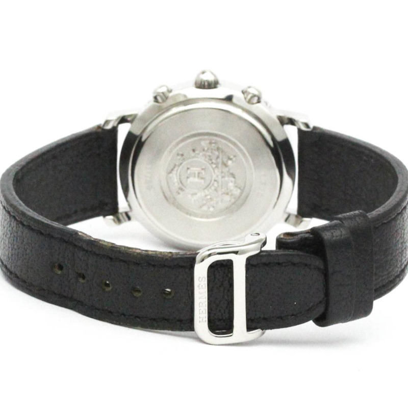 愛馬仕 Clipper 計時碼錶鍍金鋼女士腕錶拋光-4