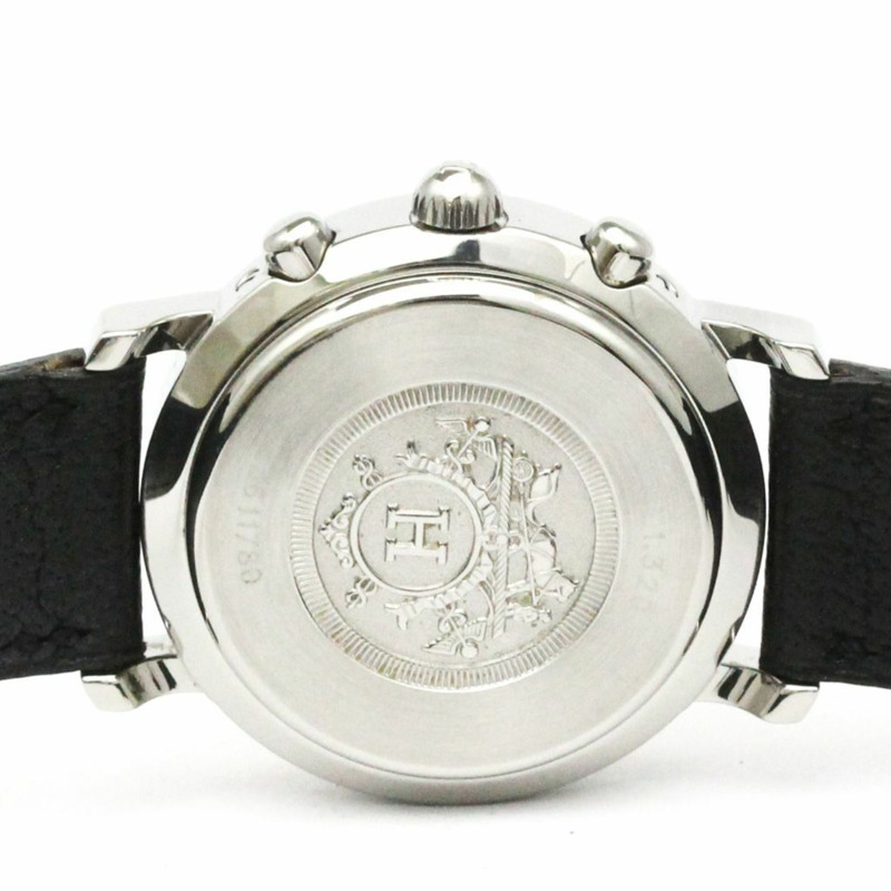 愛馬仕 Clipper 計時碼錶鍍金鋼女士腕錶拋光-5