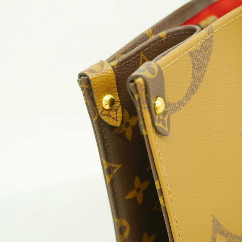 路易威登 Monogram Giant Reverse On-the-Go MM 手提包 M45039 棕色 2-Way 女士款-6