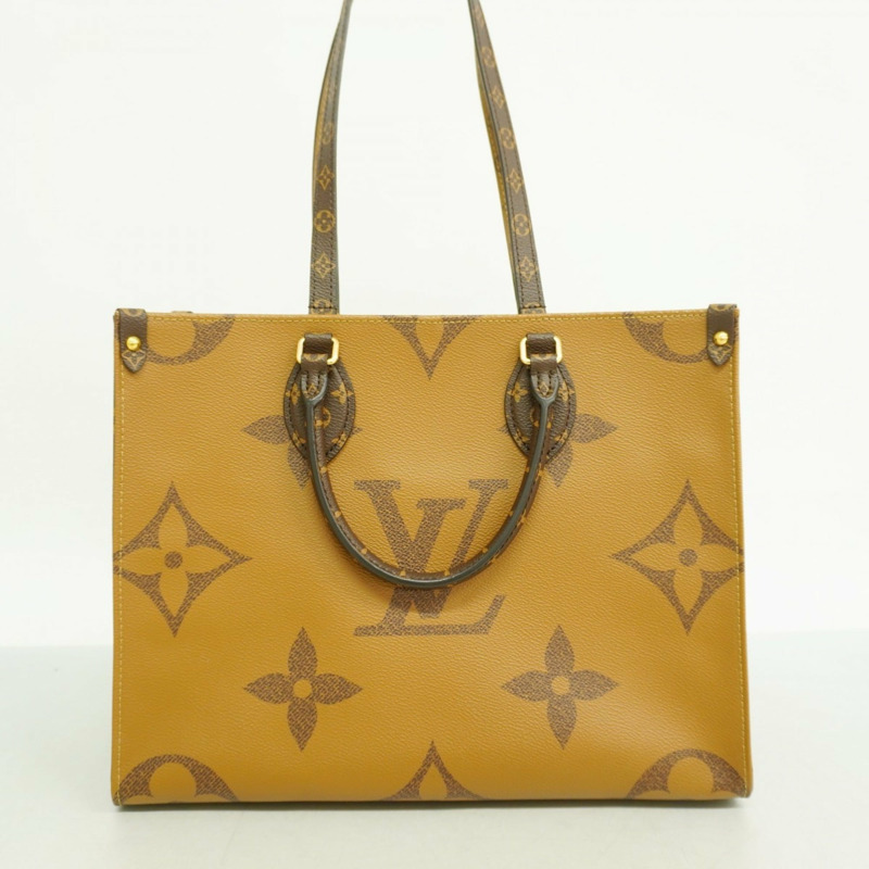 路易威登 Monogram Giant Reverse On-the-Go MM 手提包 M45039 棕色 2-Way 女士款-14