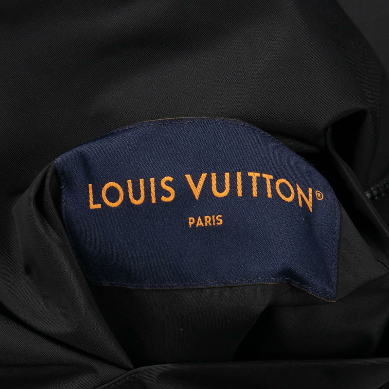 路易威登 Monogram 雙面拉鍊連帽衫，尼龍材質，黑色，二手男款 50-3