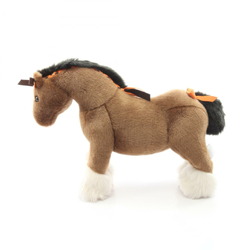 愛馬仕 Elmy PM 馬毛絨玩具，麂皮絨材質，壓克力材質，棕色多色，二手-1