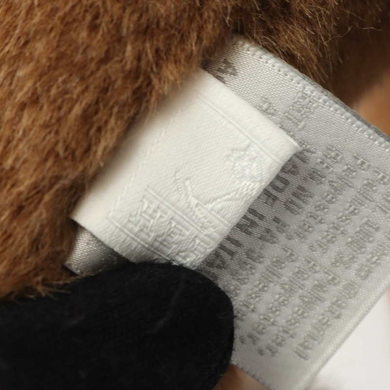 愛馬仕 Elmy PM 馬毛絨玩具，麂皮絨材質，壓克力材質，棕色多色，二手-4