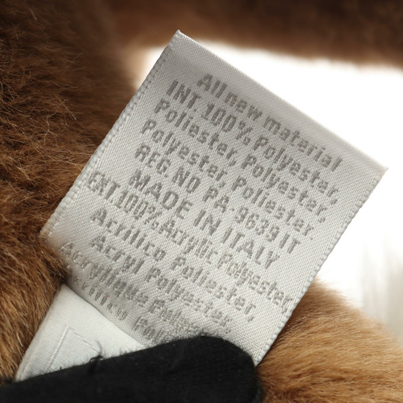 愛馬仕 Elmy PM 馬毛絨玩具，麂皮絨材質，壓克力材質，棕色多色，二手-5