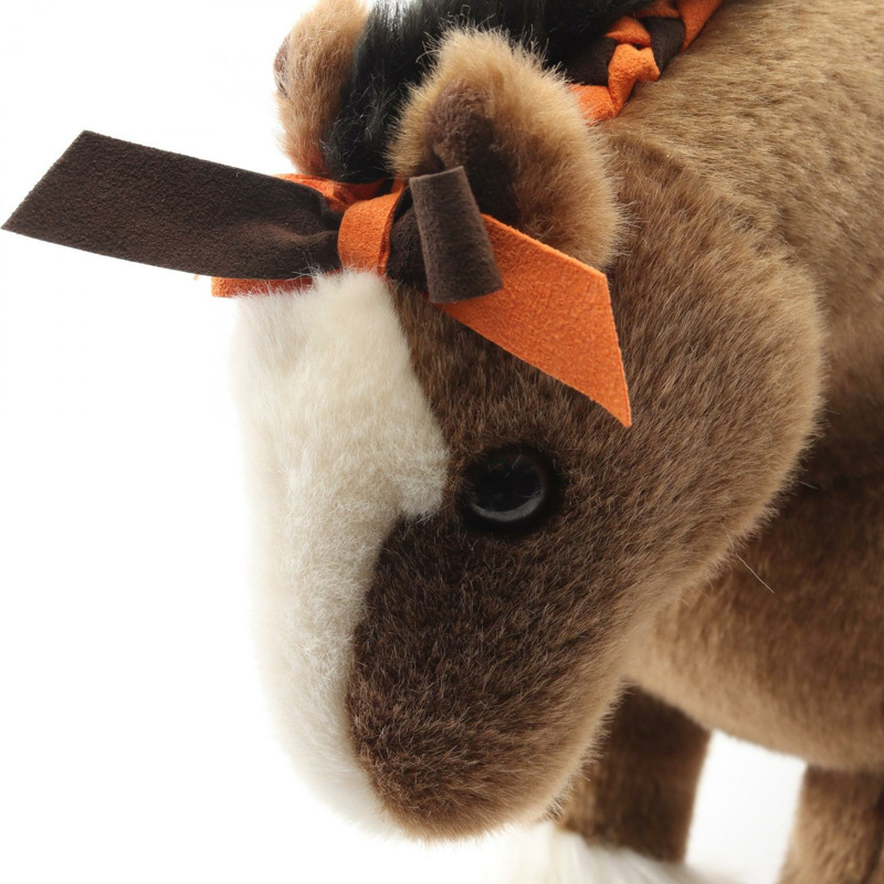 愛馬仕 Elmy PM 馬毛絨玩具，麂皮絨材質，壓克力材質，棕色多色，二手-7