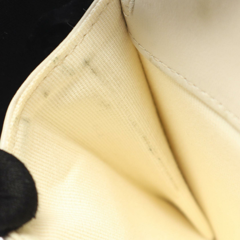 香奈兒 (CHANEL) 絎縫小號翻蓋雙折皮夾 AP2511 白色皮革 金色五金 二手-6