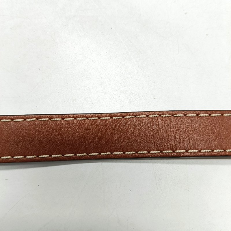 LOEWE Gate 迷你棕色牛皮單肩包金色五金可拆卸肩帶-16