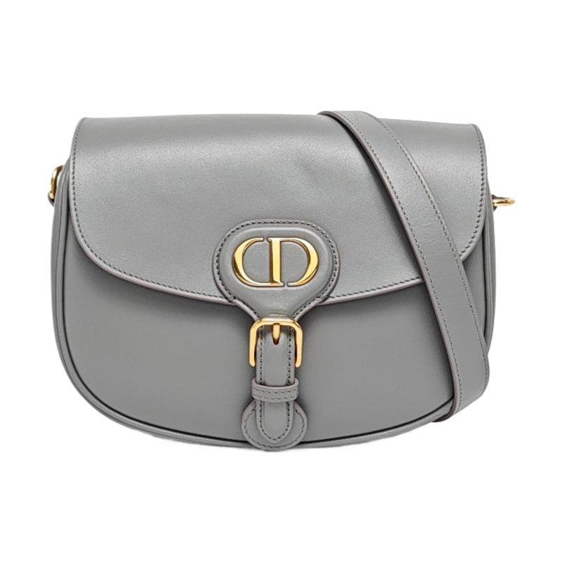 DIOR Bobby 中號藍色牛皮單肩包手提包斜挎包金色五金可拆卸肩帶-0