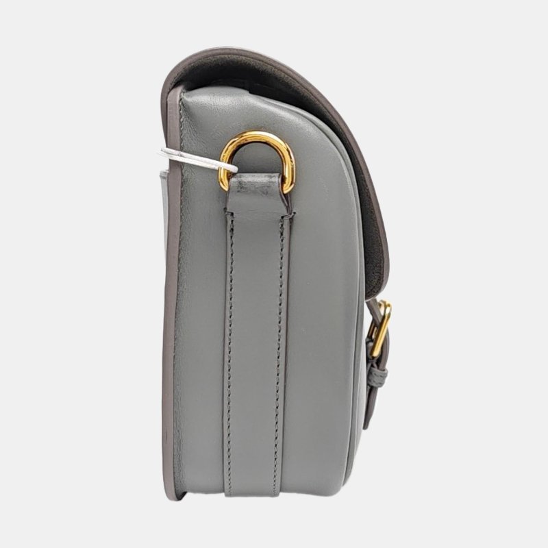 DIOR Bobby 中號藍色牛皮單肩包手提包斜挎包金色五金可拆卸肩帶-3