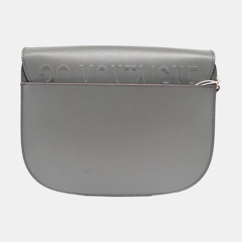 DIOR Bobby 中號藍色牛皮單肩包手提包斜挎包金色五金可拆卸肩帶-4