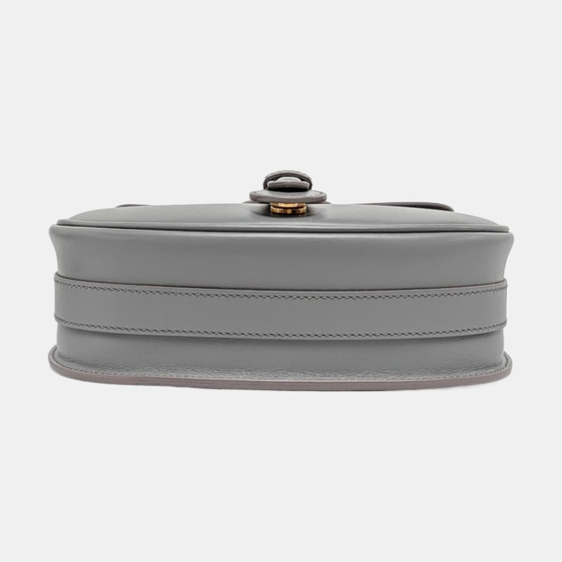 DIOR Bobby 中號藍色牛皮單肩包手提包斜挎包金色五金可拆卸肩帶-5