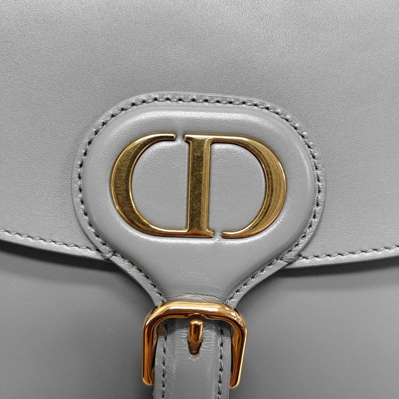 DIOR Bobby 中號藍色牛皮單肩包手提包斜挎包金色五金可拆卸肩帶-10