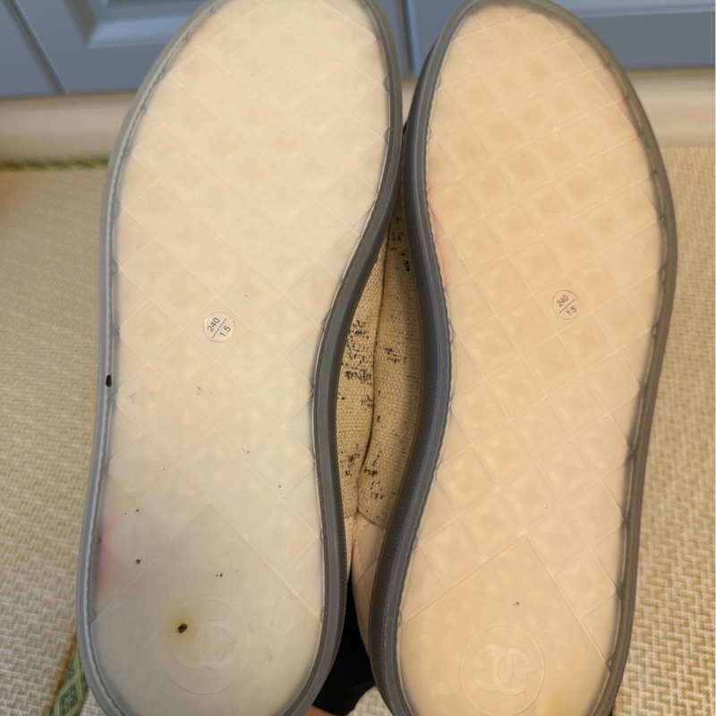 Chanel香奈兒黑白拼色厚底系帶鞋 38碼 99新-7