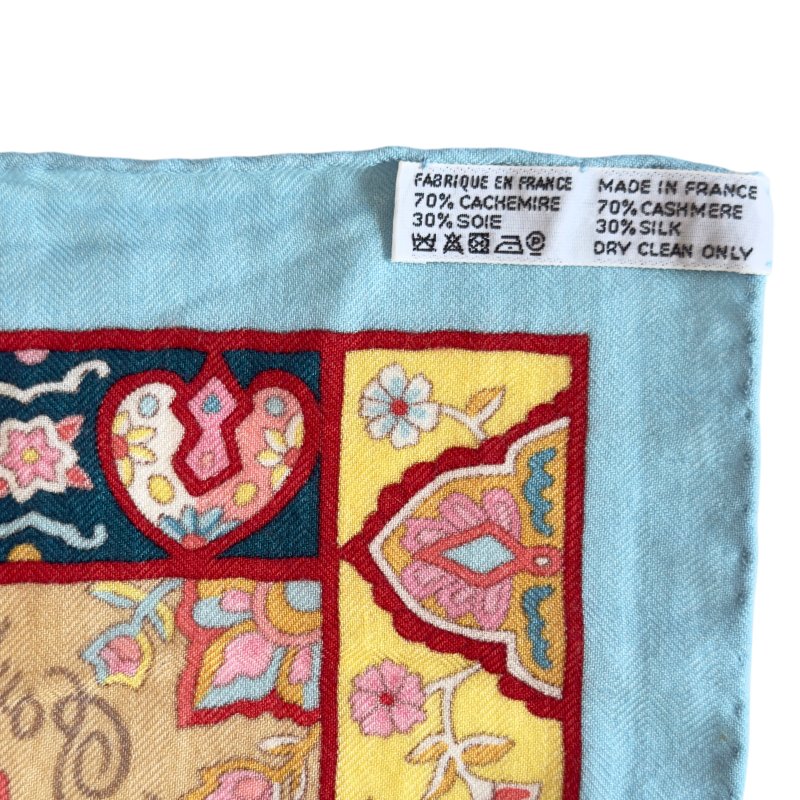 HERMES Au Pays des Oiseaux Fleurs shawl 140 花鳥王國 圍巾-6