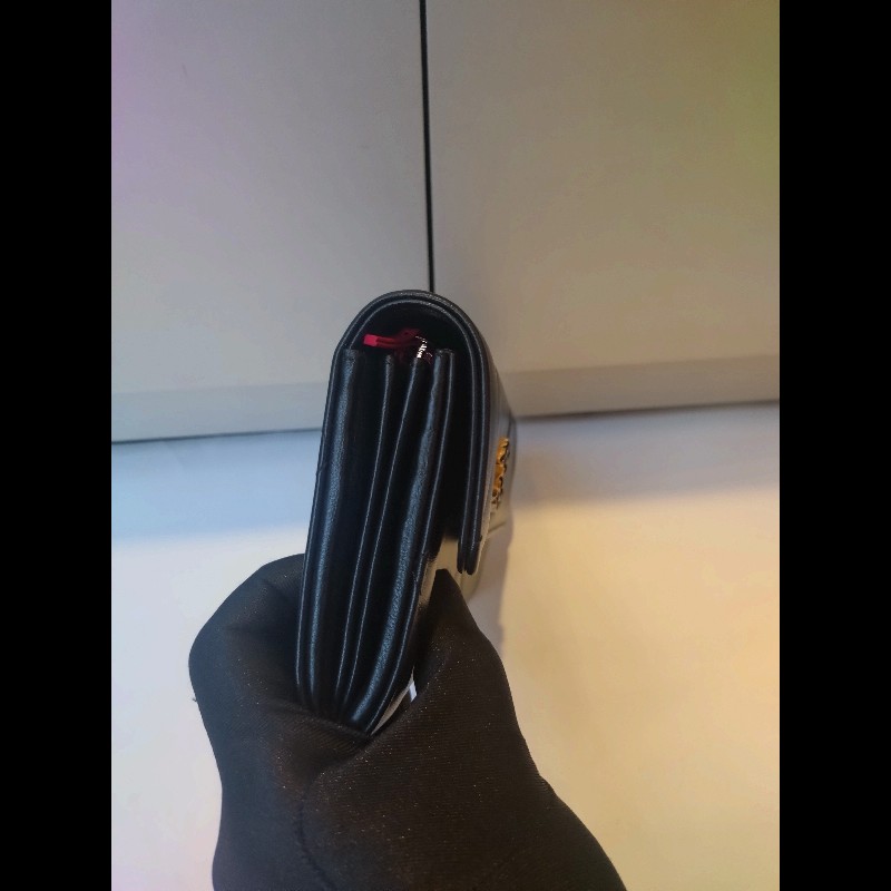 Chanel 黑羊皮19下蓋長夾-6