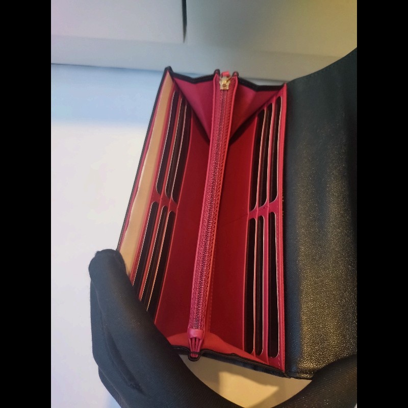 Chanel 黑羊皮19下蓋長夾-13