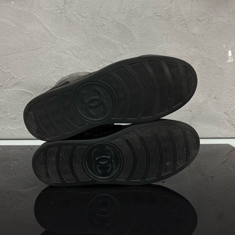 CHANEL 香奈兒 花呢高幫休閒鞋/尺碼36碼/ 成色98新 穿著一兩次/編碼 TC00253-5