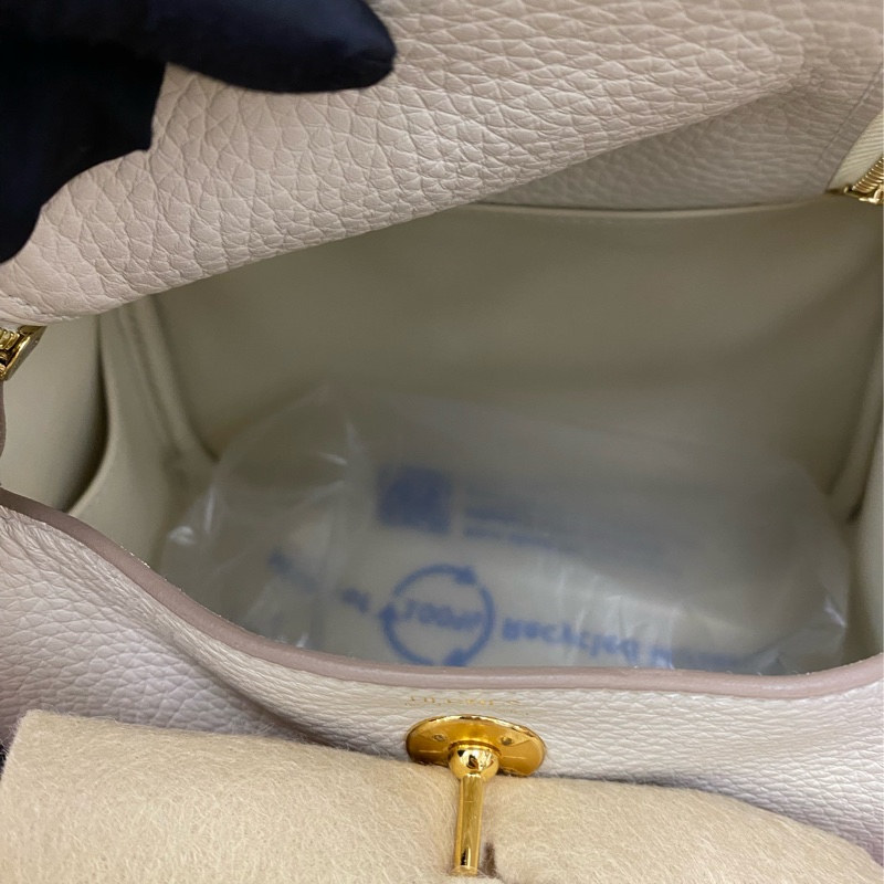 Mini Lindy奶昔白 金扣-7