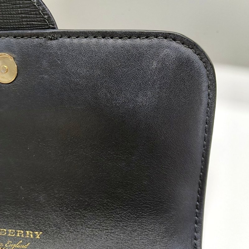 BURBERRY Buckle拼色帆布印花斜挎包單肩包金色五金可拆卸肩帶-8