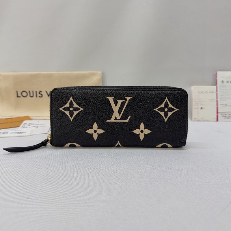 LV Clemence窄版壓花長夾-0