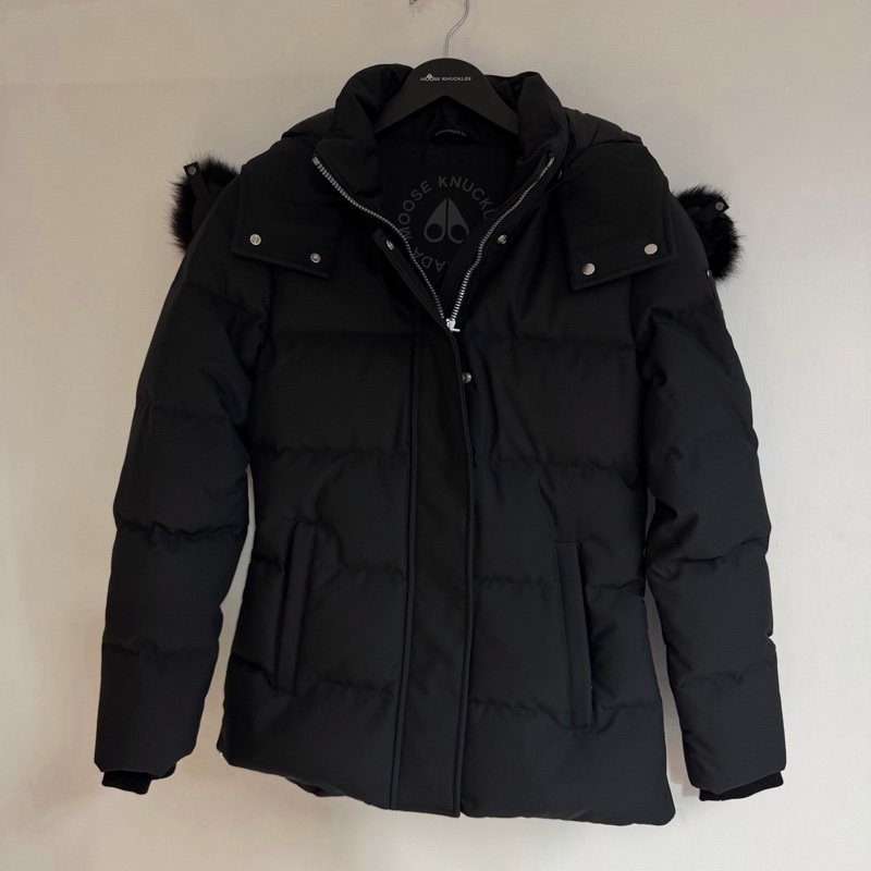 促銷品Moose Knuckles -女款 3Q 收腰版 毛領 連帽羽絨服-0