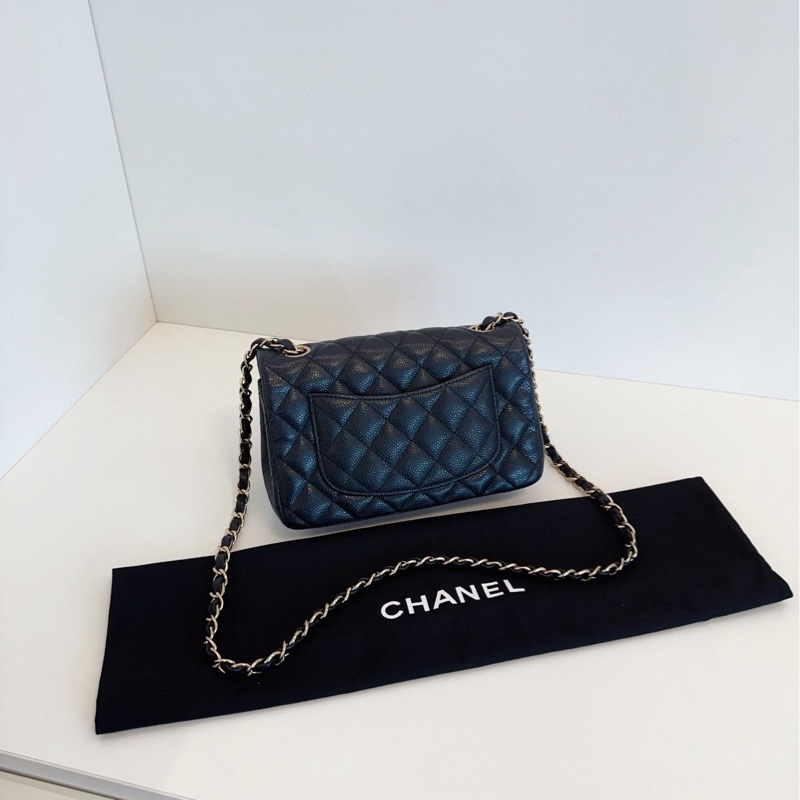 ✨Chanel 黑金荔枝皮 CF大mini 有保卡 送調節扣可調整鏈條🖤-3