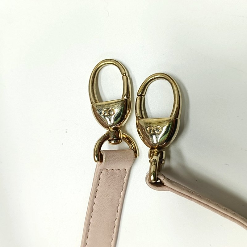 DIOR Lady Dior 中號淺粉色羊皮藤格紋戴妃五格單肩包斜挎包手提包銀色五金可拆卸肩帶-15