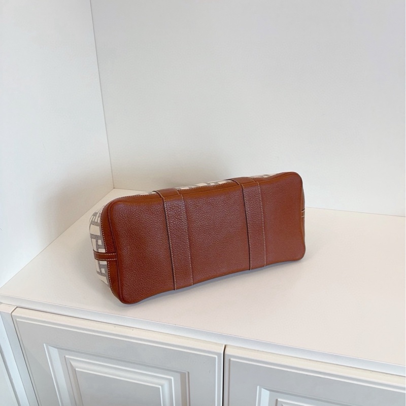 ✨Hermes 限量版馬賽克🧩 GARDEN PARTY 36 奶白棕色❣️-6