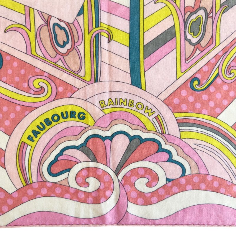 HERMES Faubourg Rainbow shawl 140 福寶大道的彩虹 羊絨 圍巾-3