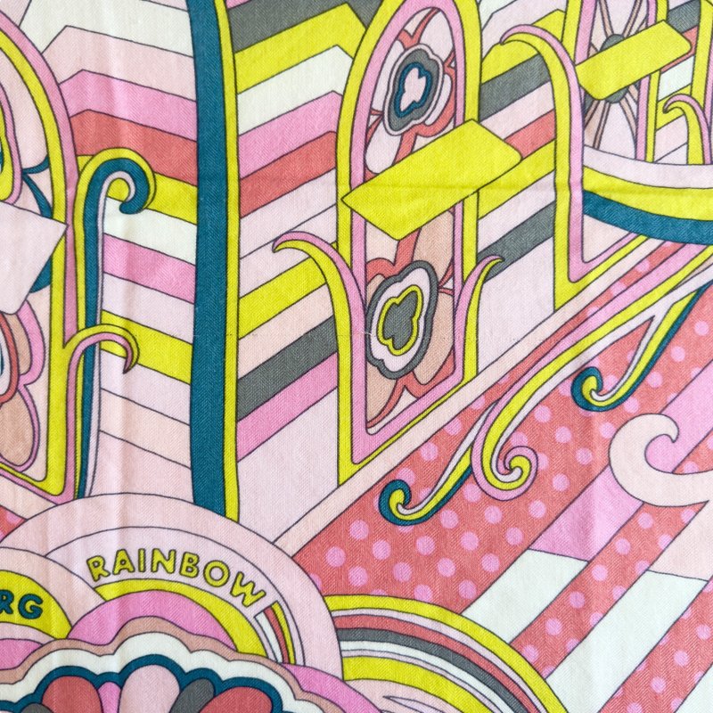 HERMES Faubourg Rainbow shawl 140 福寶大道的彩虹 羊絨 圍巾-8