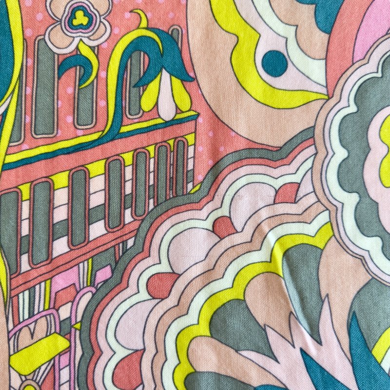 HERMES Faubourg Rainbow shawl 140 福寶大道的彩虹 羊絨 圍巾-9