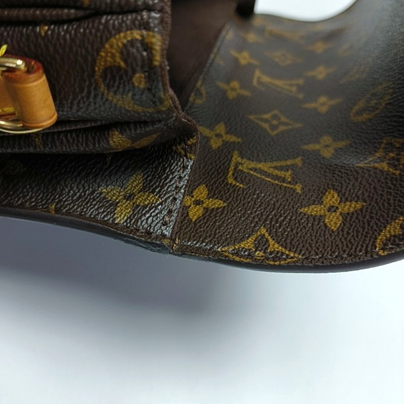 LOUIS VUITTON METIS中號棕色塗層帆布老花郵差包單肩包手提包斜挎包金色五金可拆卸肩帶-9