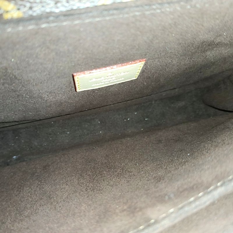 LOUIS VUITTON METIS中號棕色塗層帆布老花郵差包單肩包手提包斜挎包金色五金可拆卸肩帶-12