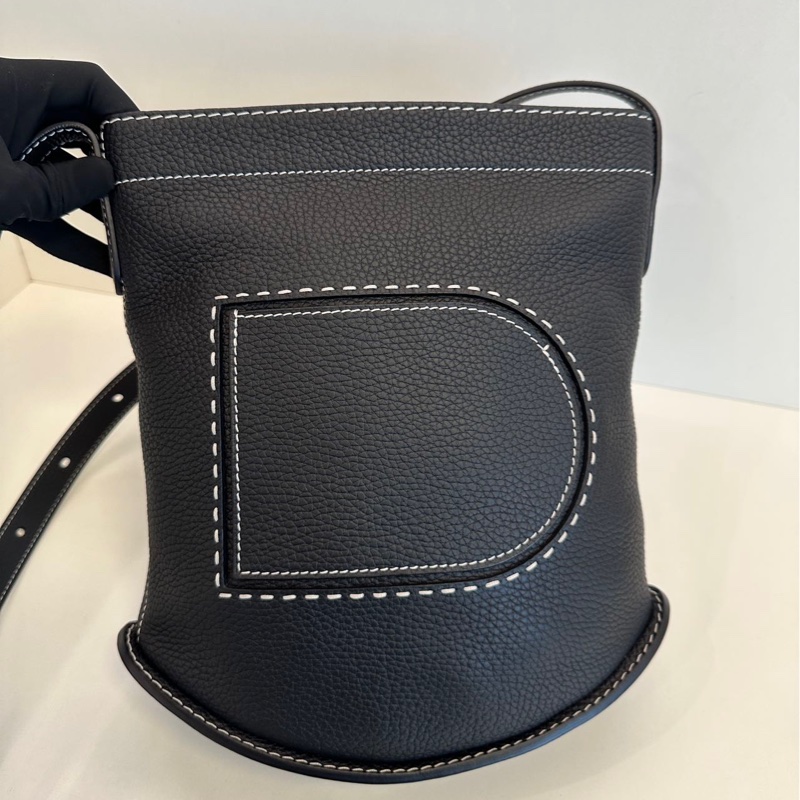 Delvaux daily pin 黑色白綫-8