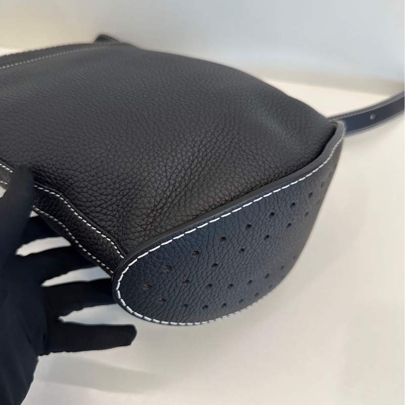 Delvaux daily pin 黑色白綫-15