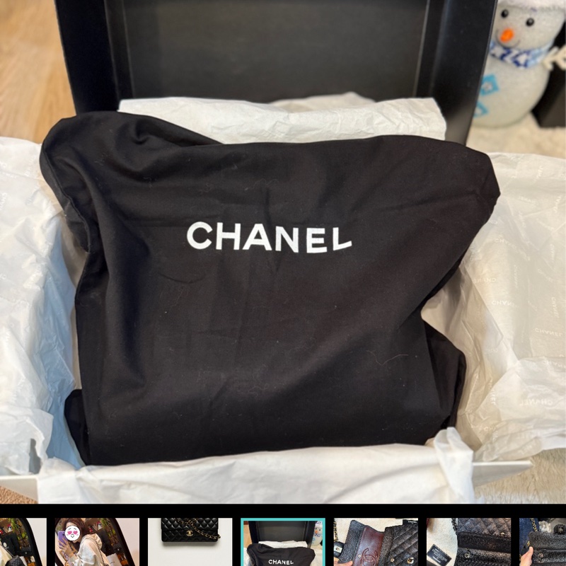 超少見黑色內裡🖤9新以上✨37萬閒置美品coco25🖤Chanel香奈兒CF25經典11.12口蓋包 黑銀荔枝牛皮-2