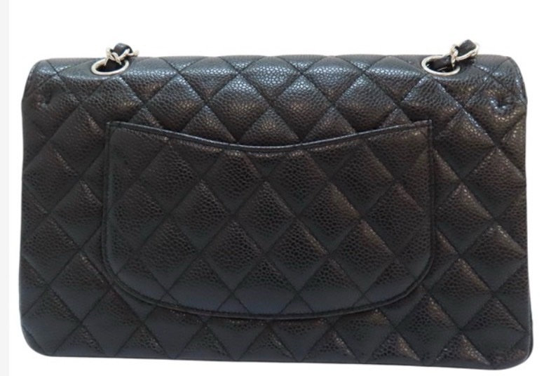 狀態很不錯的37萬閒置美品coco25🖤Chanel香奈兒CF25經典11.12口蓋包 黑銀荔枝牛皮-47