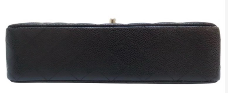 狀態很不錯的37萬閒置美品coco25🖤Chanel香奈兒CF25經典11.12口蓋包 黑銀荔枝牛皮-49