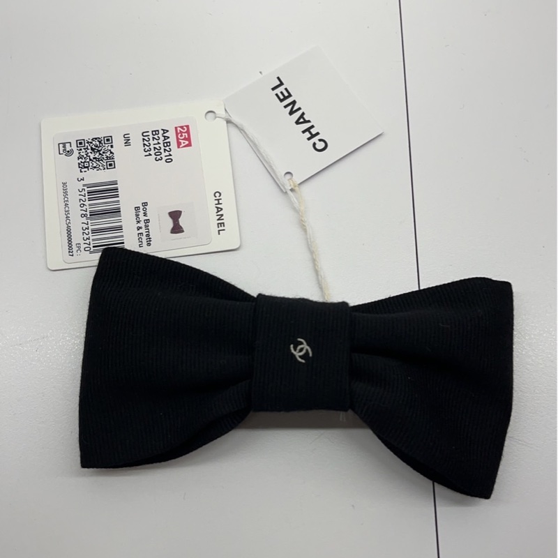 Chanel 25A蝴蝶結髮夾-1