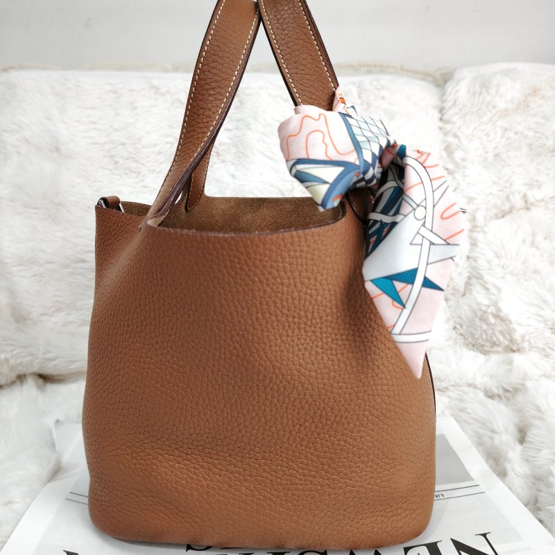 Hermès Picotin18 金棕色銀扣 tc皮 T刻-3
