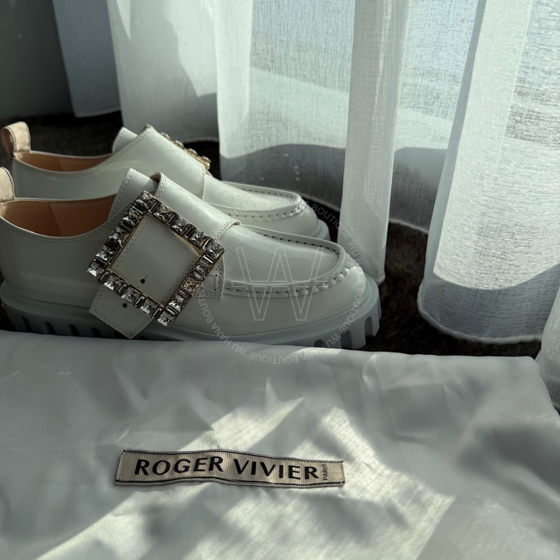 閒置品特別折扣🤍ROGER VIVIER鑽扣漆皮樂福鞋/ROGER VIVIER樂福鞋/ROGER VIVIER休閒鞋/RV樂福鞋/RV休閒鞋/RV鬆糕鞋🤍無花果精品-7