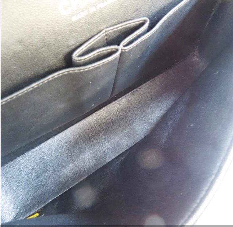 狀態不錯✨37萬閒置美品coco25🖤Chanel CF25經典11.12口蓋包 黑銀荔枝牛皮-13