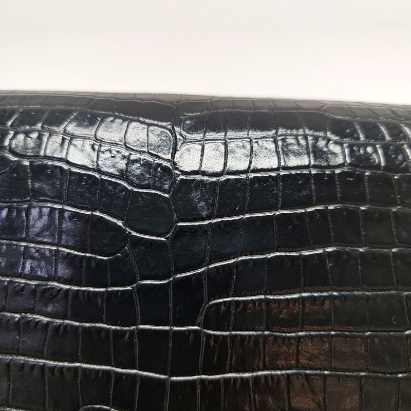 YSL KATE小號黑色牛皮流蘇壓紋單肩包斜挎包銀色五金-10