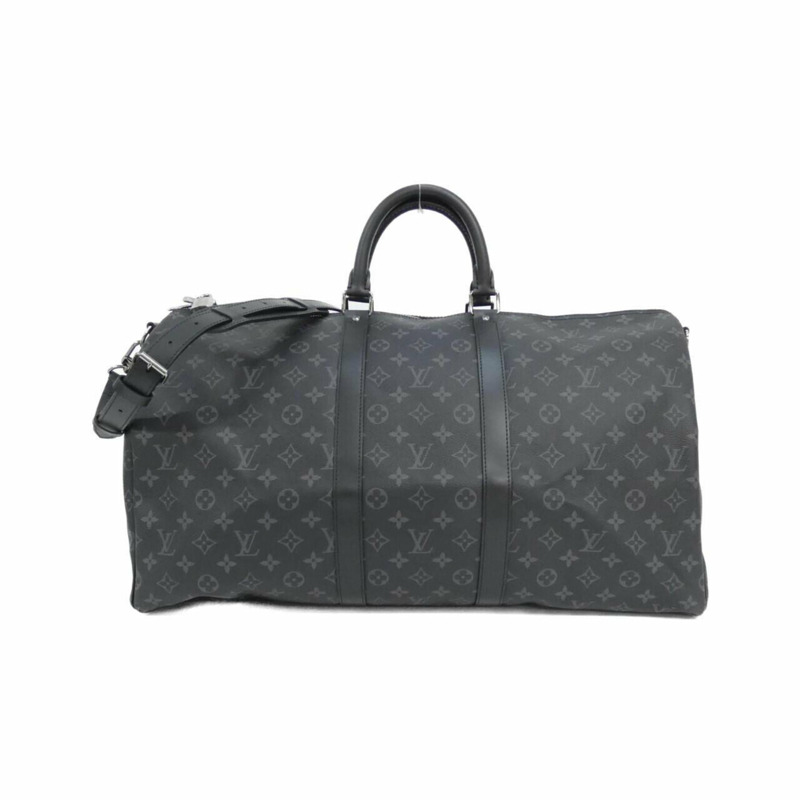路易威登 Monogram Eclipse Keepall Bandouliere 55cm M40605 波士頓包-0