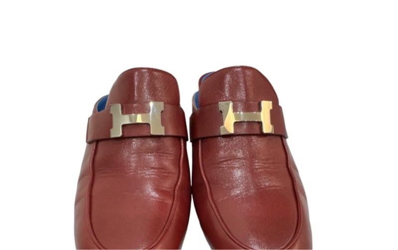 Hermès H銀扣穆勒鞋 EU37.5-2