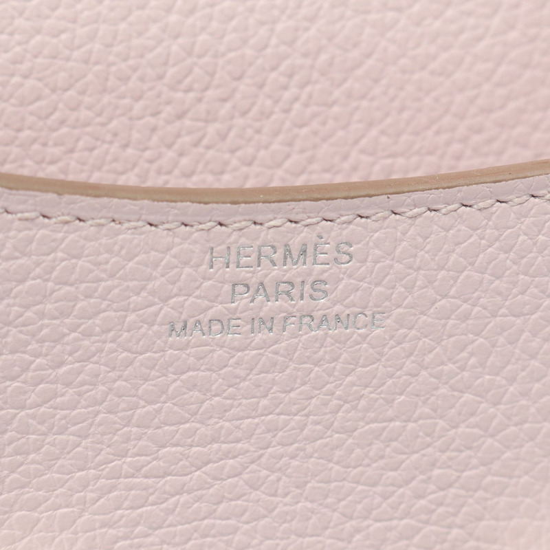 愛馬仕 Constance Slim 雙折皮夾 B Evercolor 粉紅皮革 SHW 二手-3