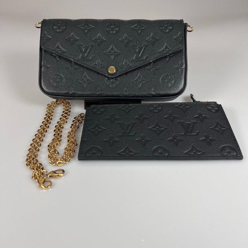 LV M64064/晶片款 黑皮革三合一包-0