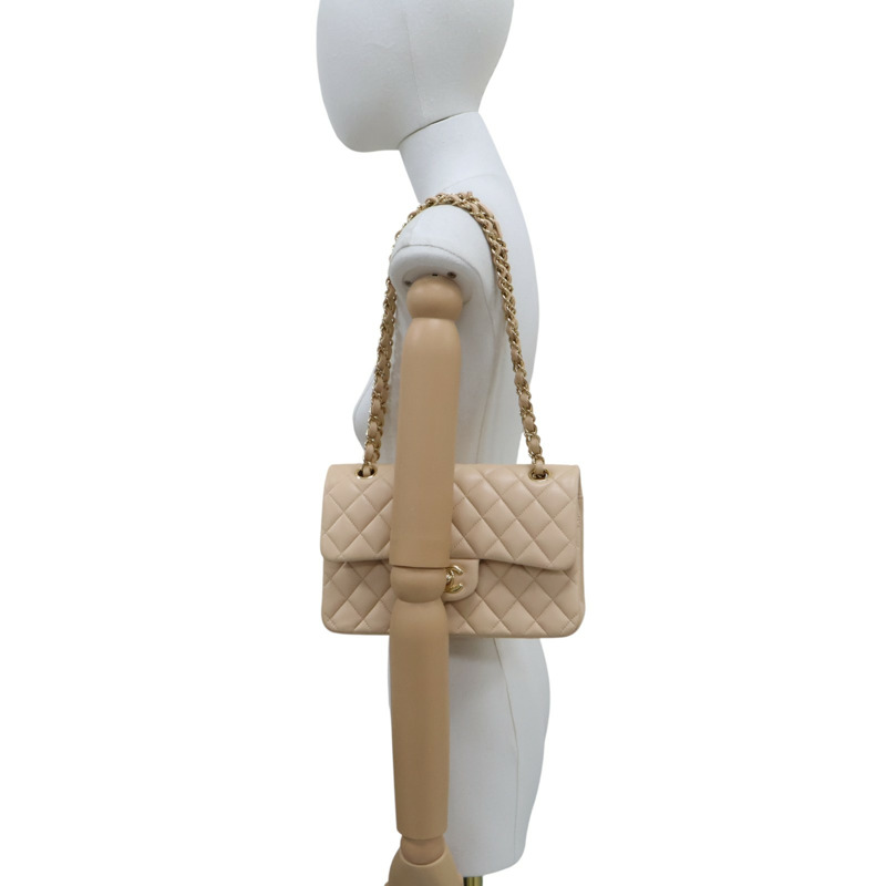 杏色 菱格紋 羊皮 COCO 23 鍊帶 肩背包 金扣【CHANEL 香奈兒】 A01113-8